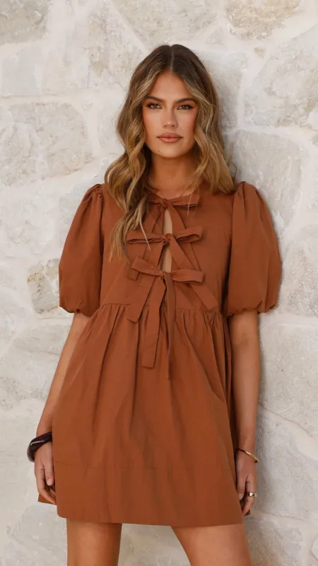 Arana Mini Dress - Chocolate sold by Billy J