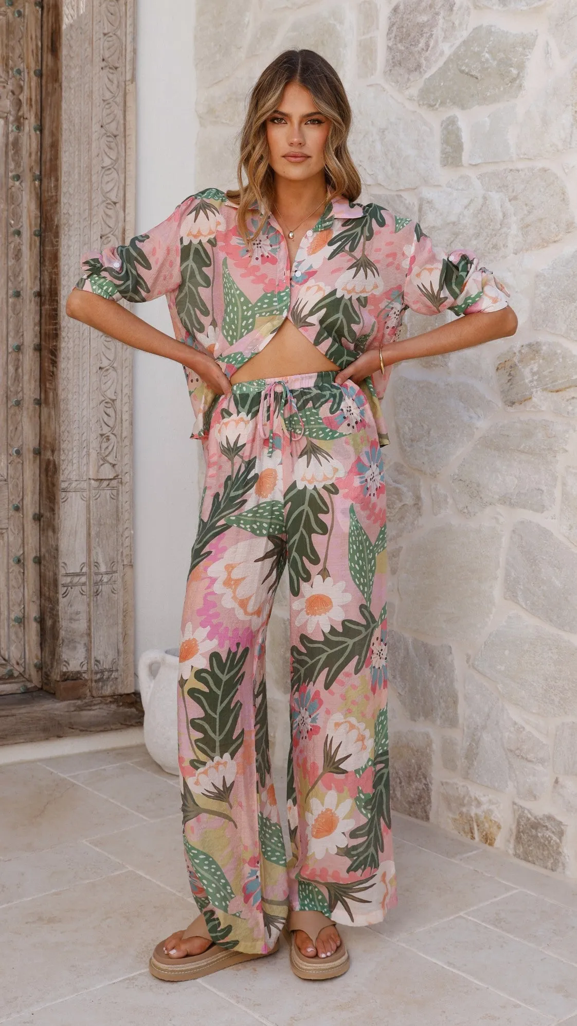 Xiana Button Up Shirt - Tropical Print sold by Billy J product image thumbnail 3