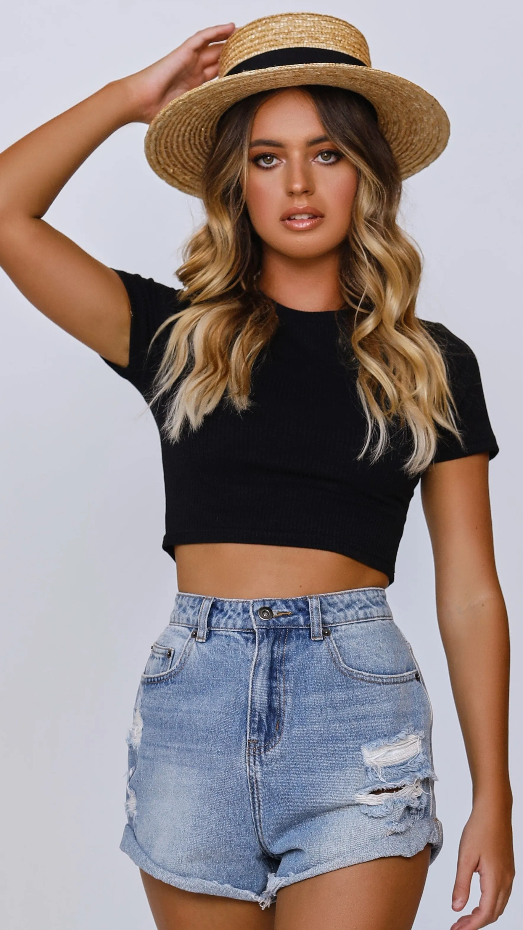 Ayla Crop Top - Black sold by Billy J