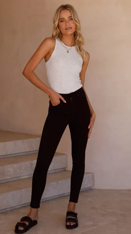 Abrand High Skinny Ankle Basher - Black Magic sold by Billy J