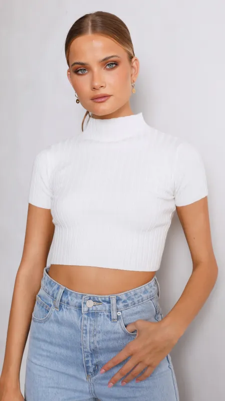 Vida Crop Tee - White sold by Billy J