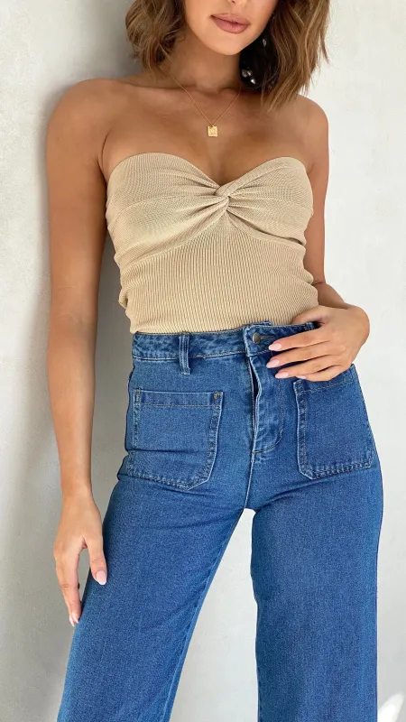 Kaia Knit Top - Sand sold by Billy J