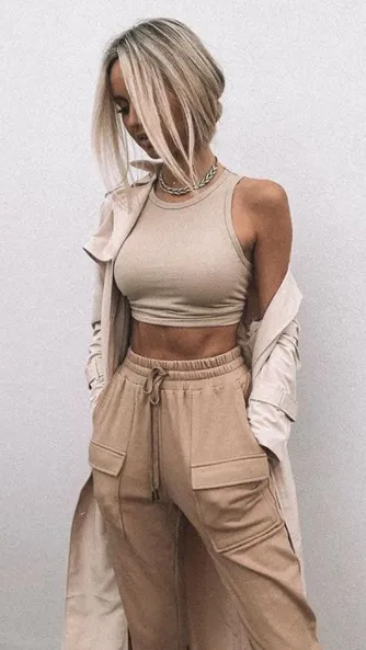 Jaida Tank - Beige sold by Billy J product image thumbnail 2