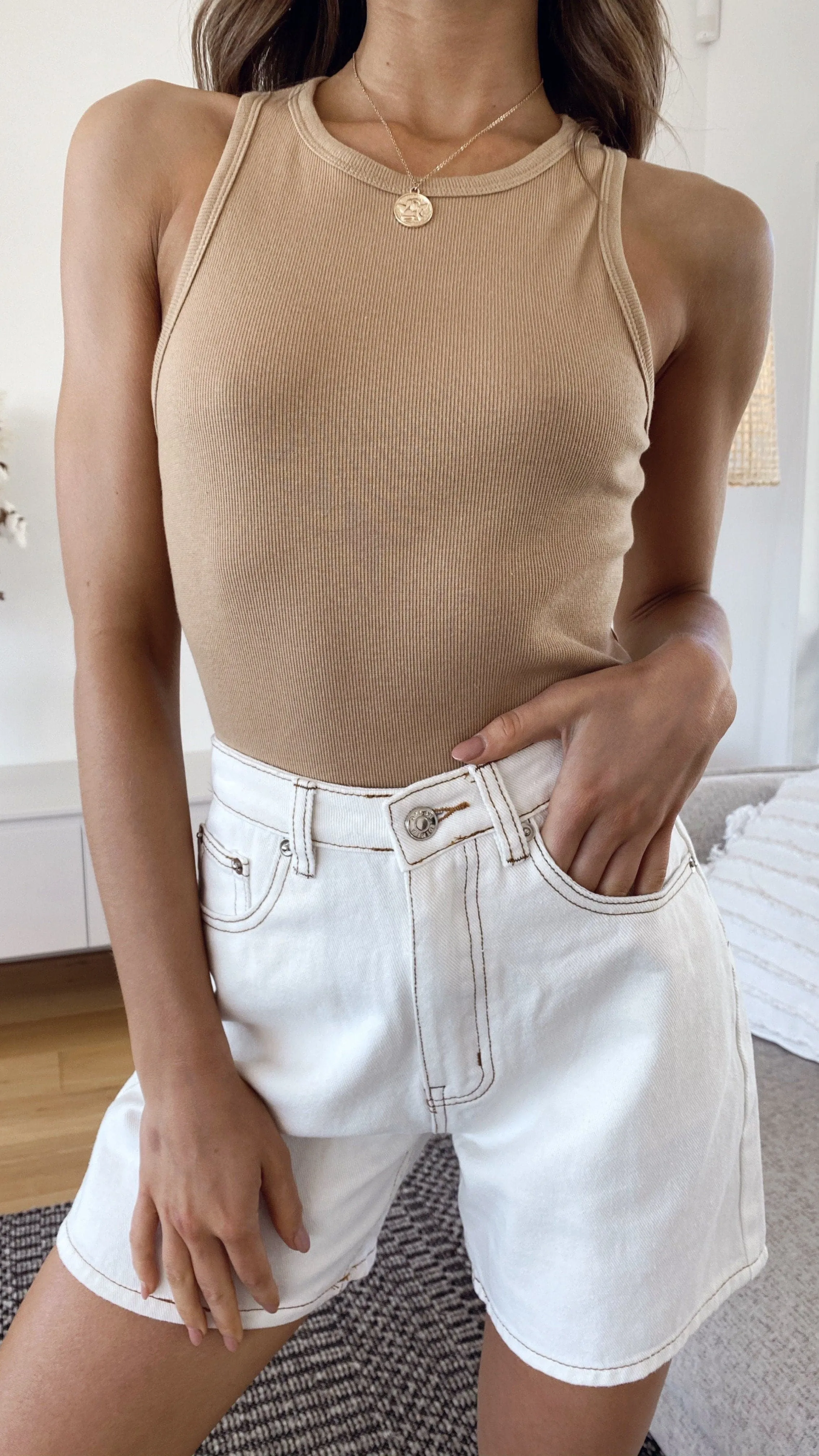 Jaida Tank - Beige sold by Billy J product image thumbnail 3