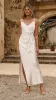 Yasmeen Tie Front Maxi Dress - Champagne sold by Billy J