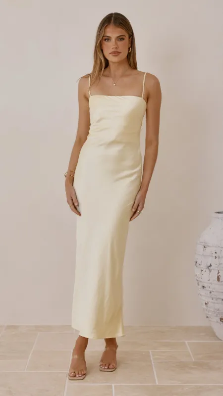 Keira Maxi Dress - Yellow sold by Billy J