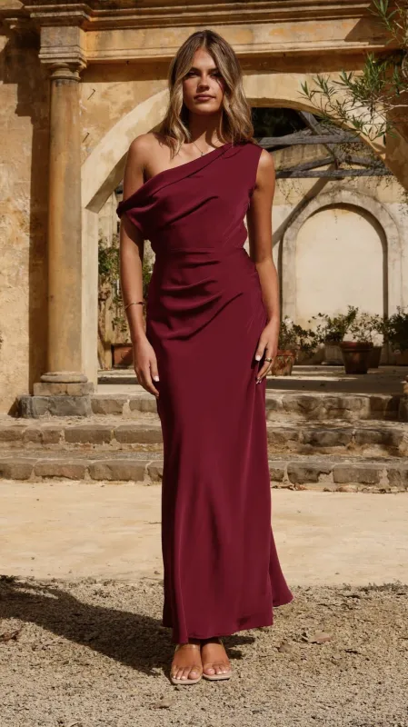 Gigi Maxi Dress - Wine sold by Billy J