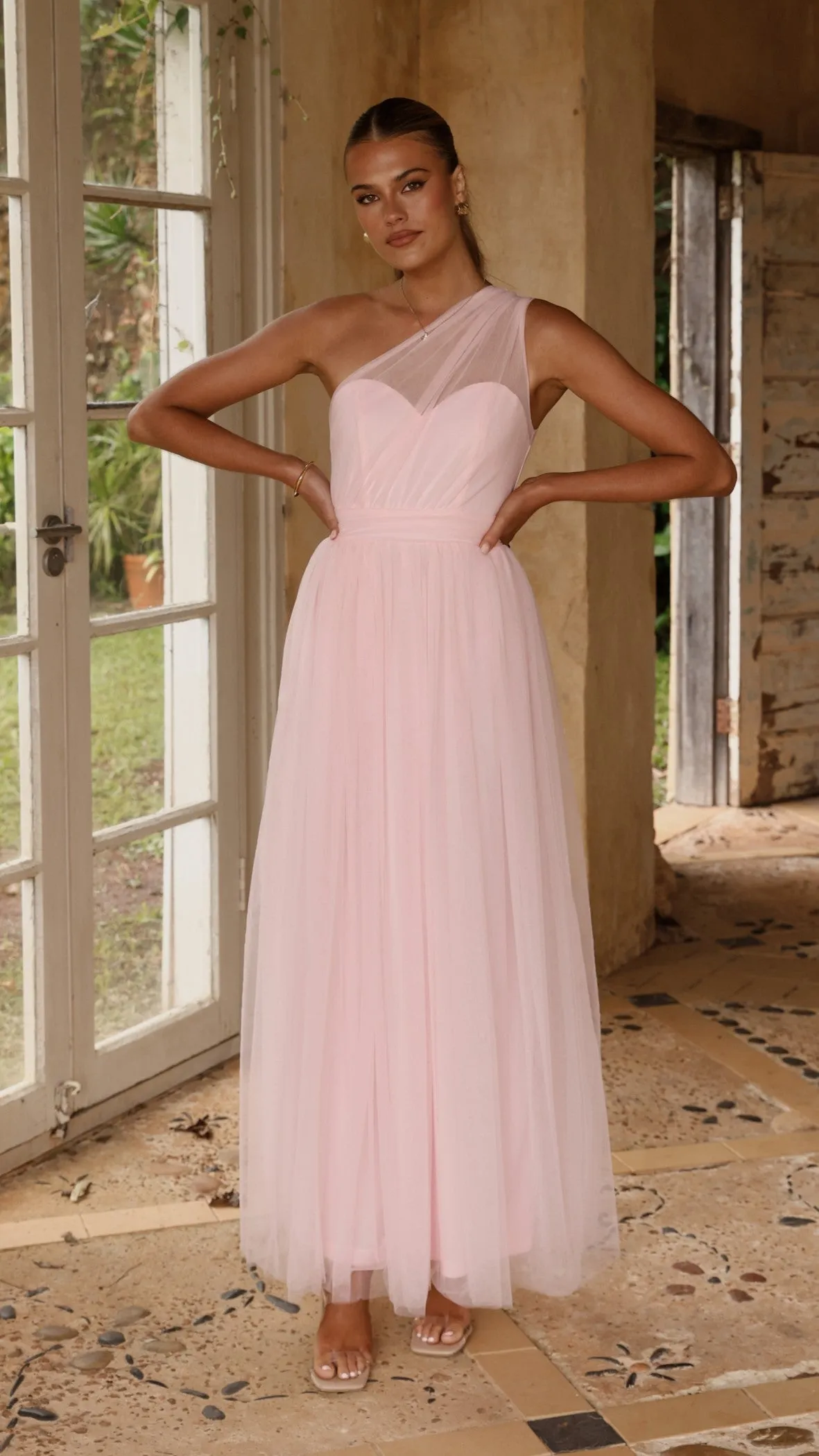 Talissa Tulle Maxi Dress - Pink sold by Billy J product image thumbnail 5