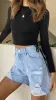 Macie Ripped Denim Shorts sold by Billy J