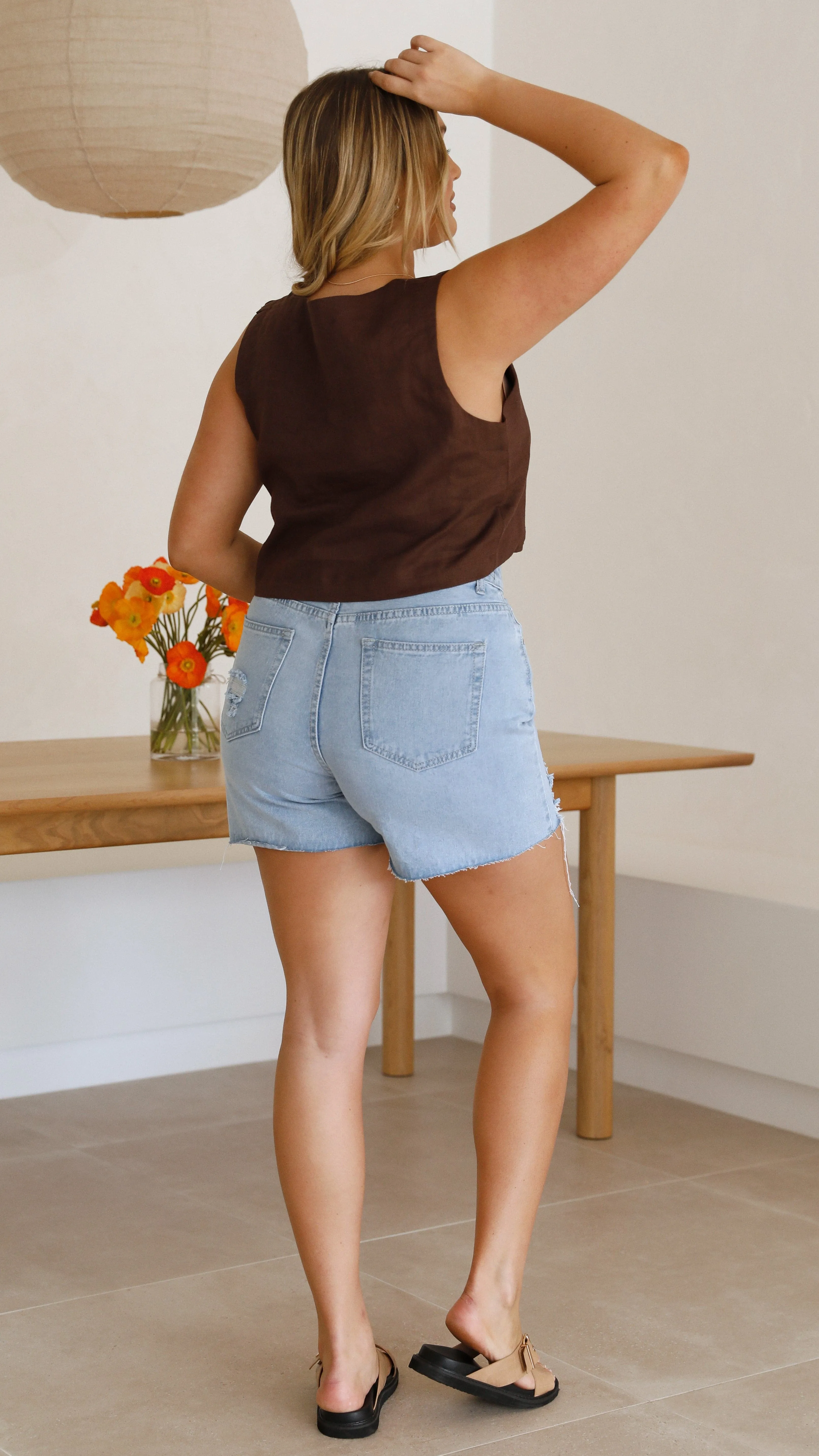 Macie Ripped Denim Shorts sold by Billy J product image thumbnail 4