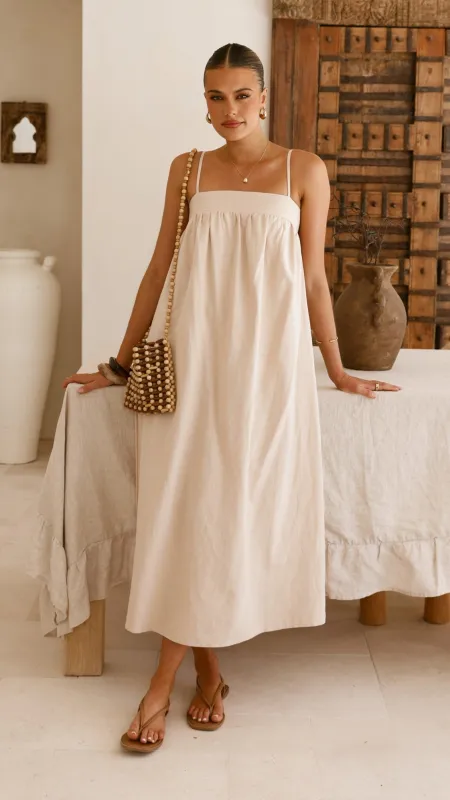 Gracia Maxi Dress - Beige sold by Billy J