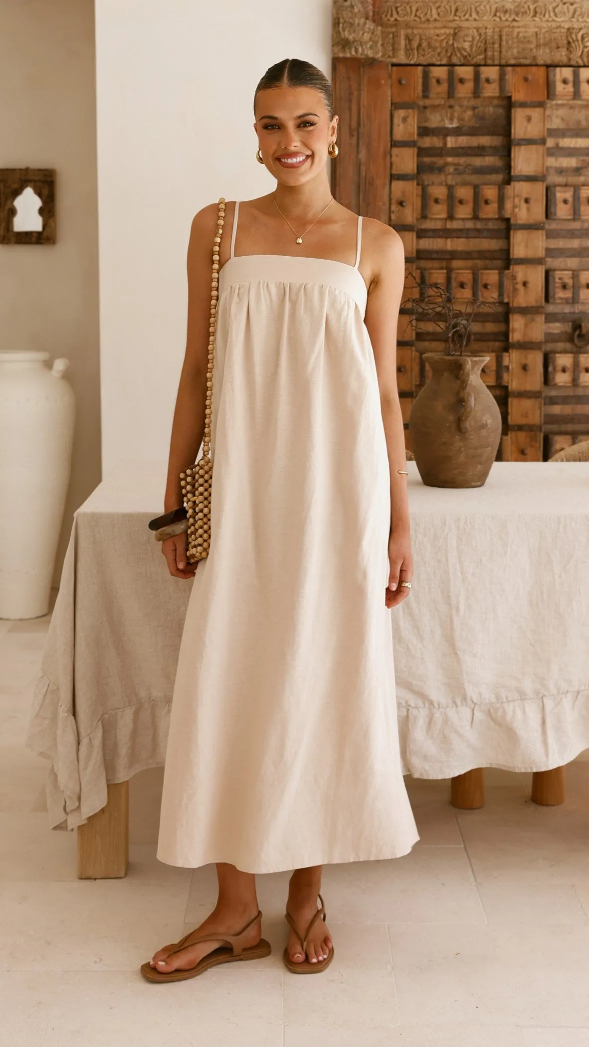 Gracia Maxi Dress - Beige sold by Billy J product image thumbnail 3