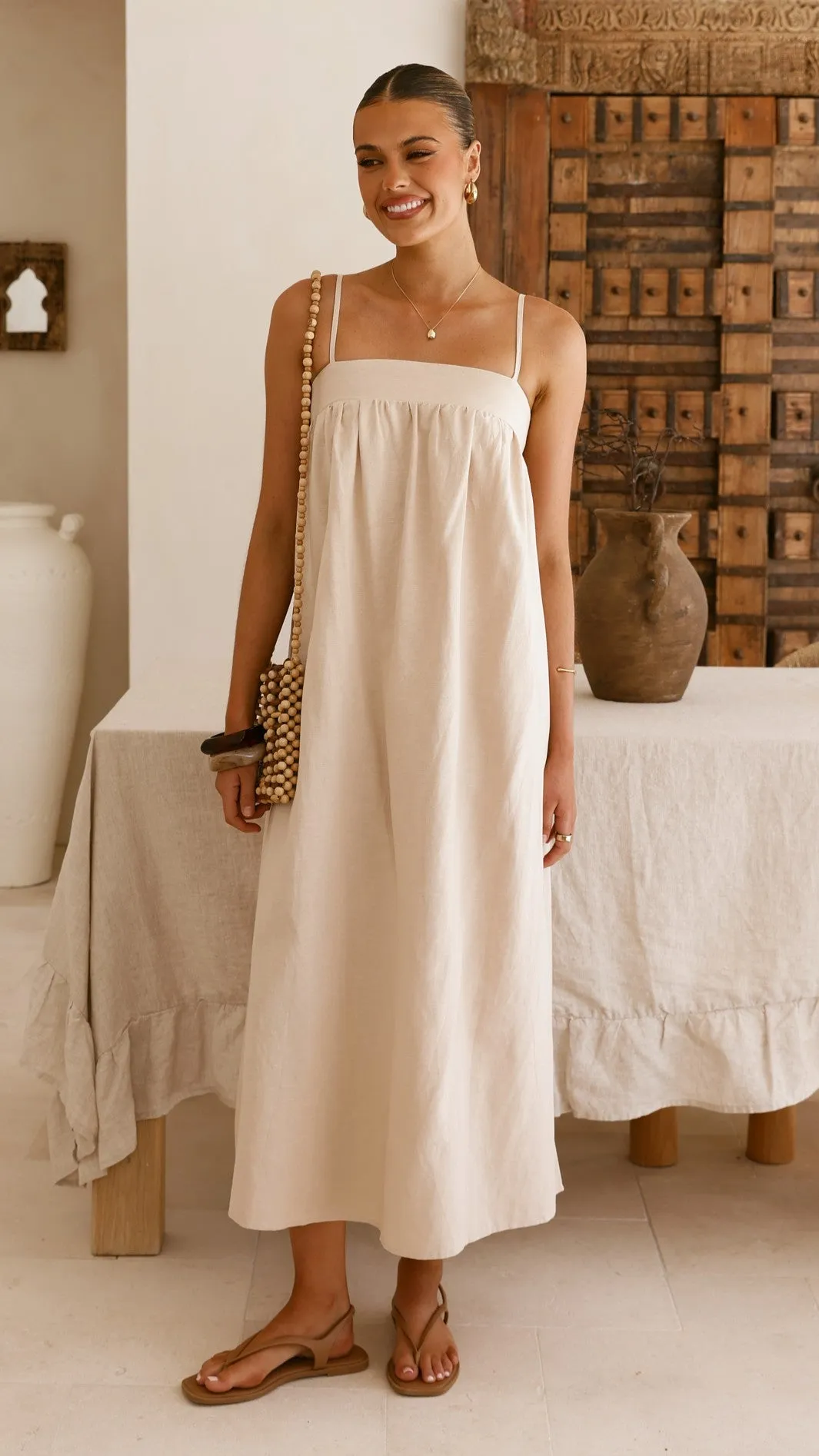 Gracia Maxi Dress - Beige sold by Billy J product image thumbnail 5