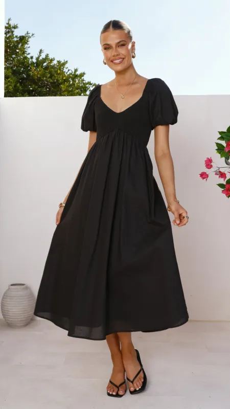 Sahirah Midi Dress - Black sold by Billy J