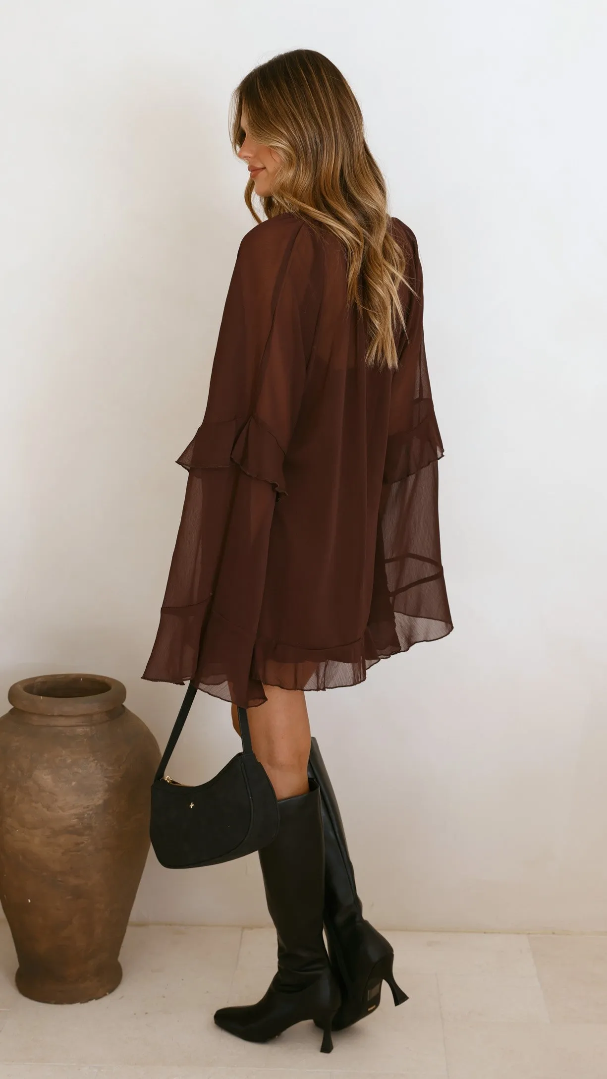 Leera Mini Dress - Chocolate sold by Billy J product image thumbnail 3