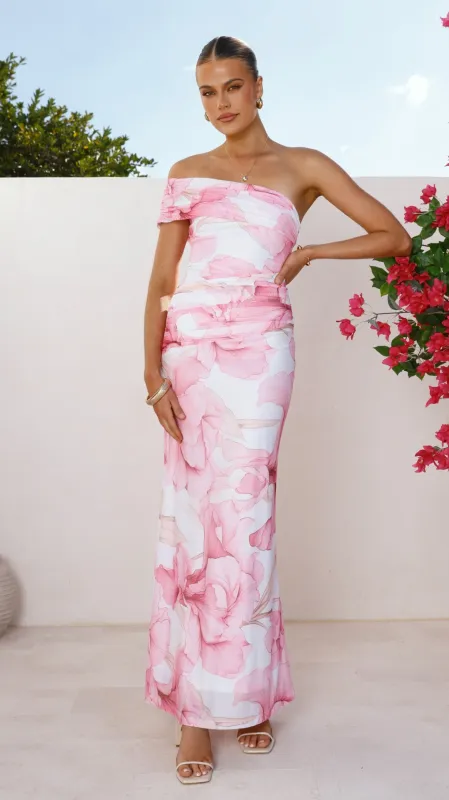 Coda Maxi Dress - Pink Floral sold by Billy J
