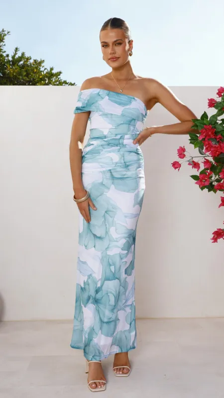Coda Maxi Dress - Blue Floral sold by Billy J