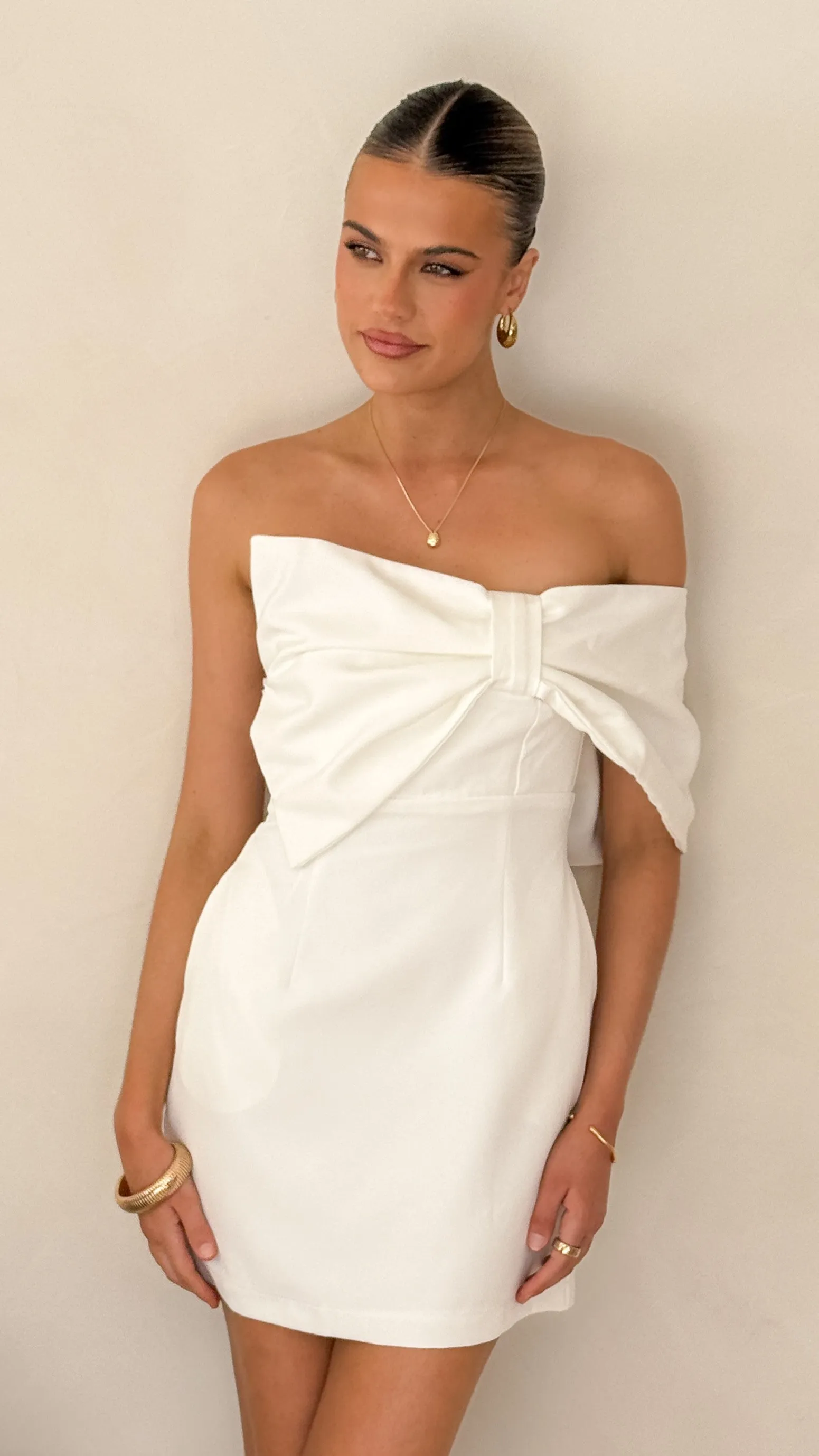 Briella Mini Dress - White sold by Billy J product image thumbnail 3