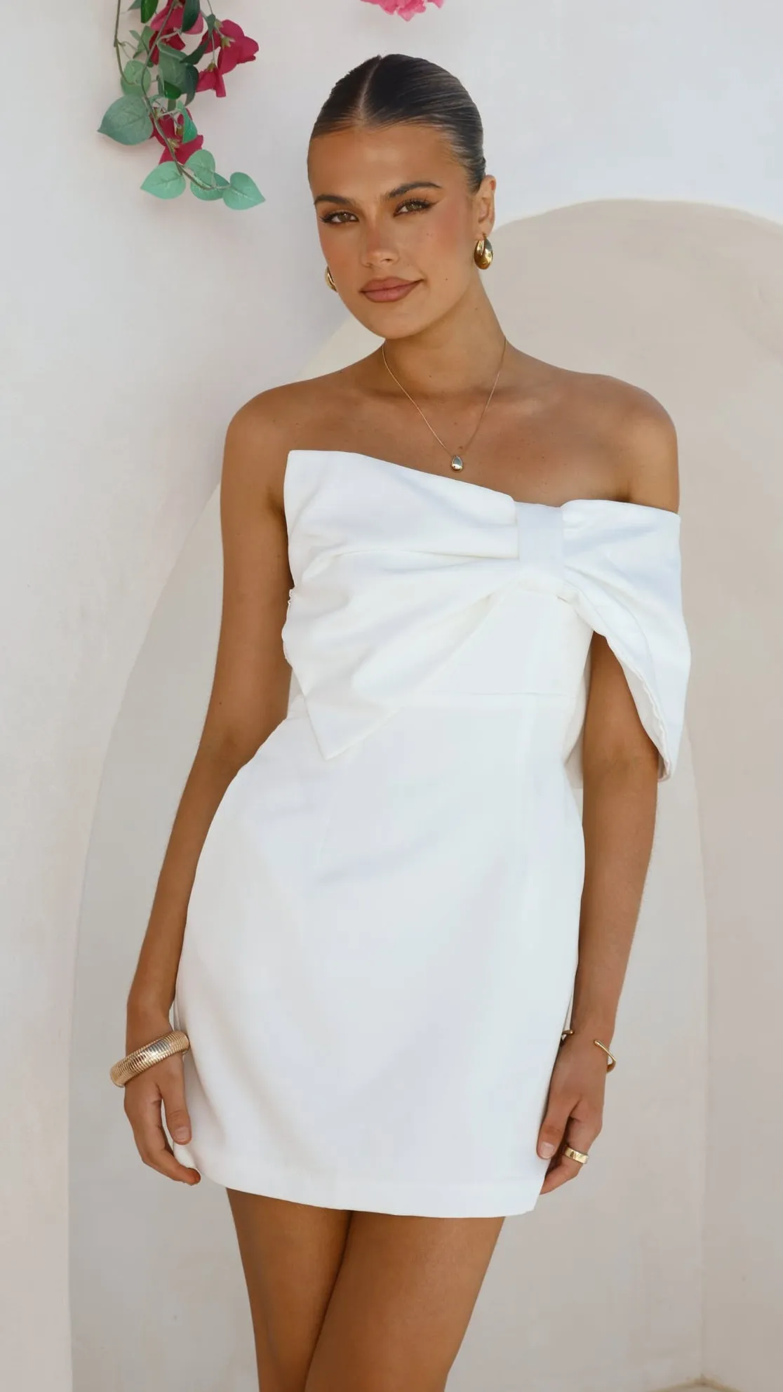 Briella Mini Dress - White sold by Billy J