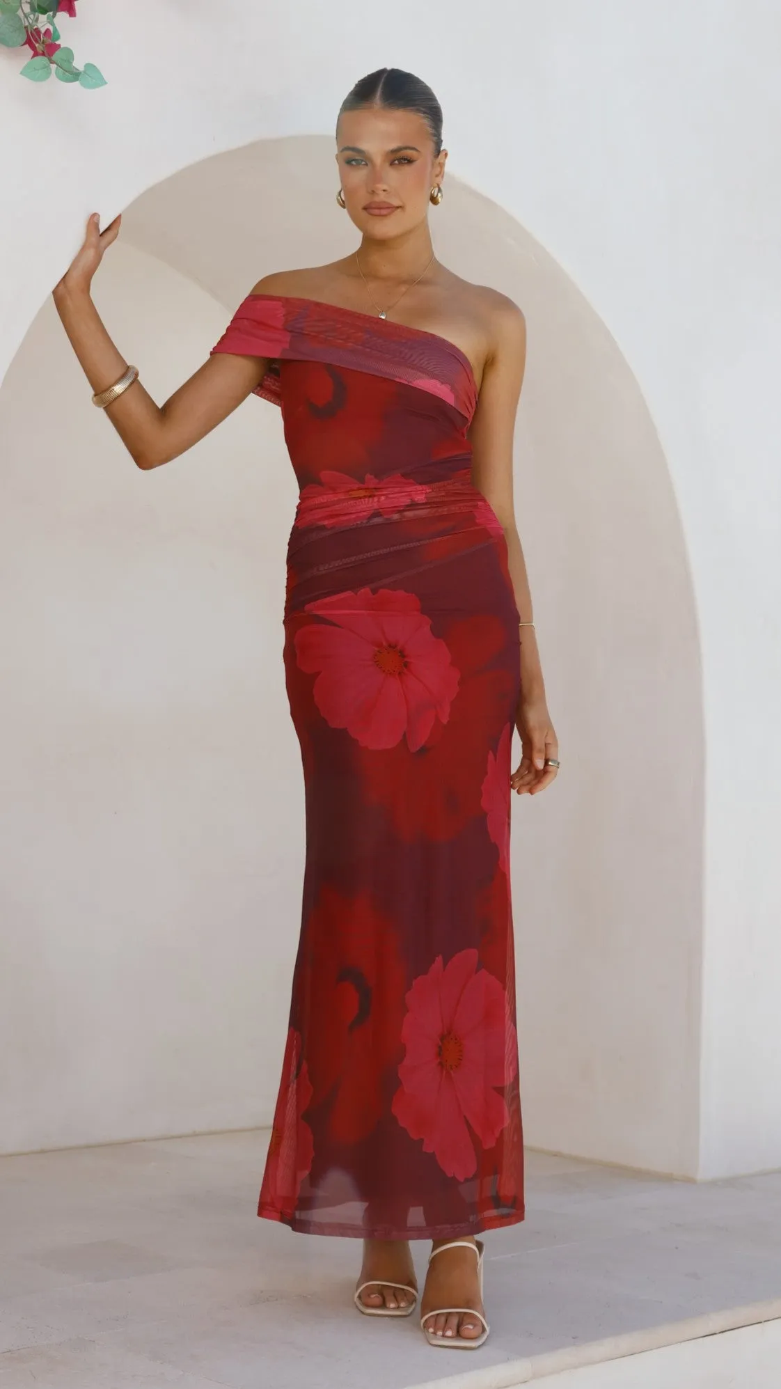 Jelani Maxi Dress - Red Floral sold by Billy J product image thumbnail 5