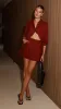 Charla Mini Skort - Burgundy sold by Billy J