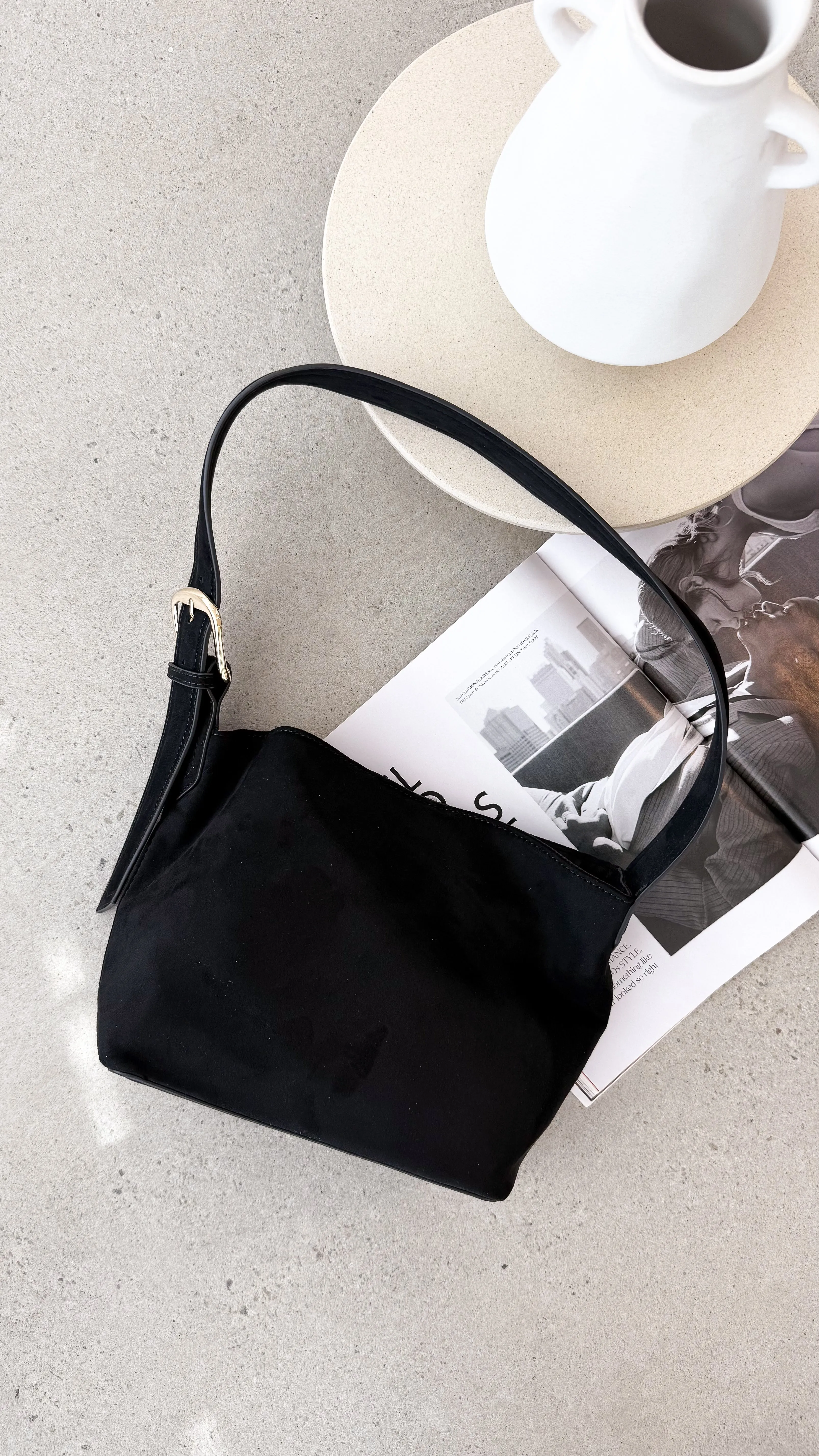 Freya Shoulder Bag - Black Suede sold by Billy J product image thumbnail 2