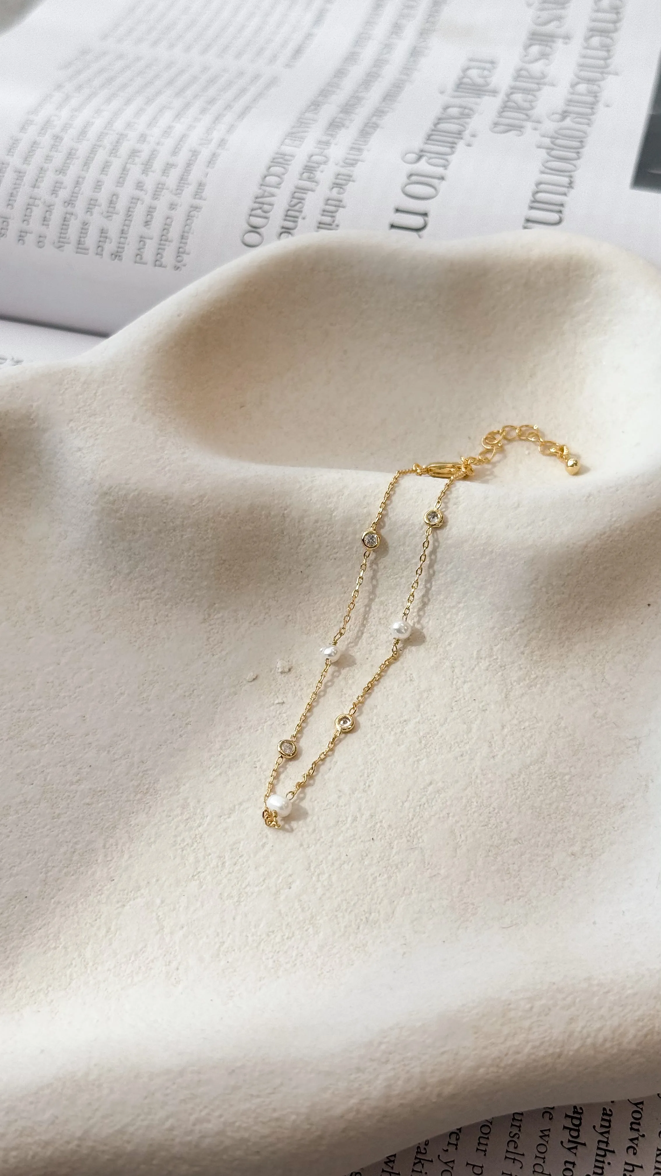 Nina Bracelet - Gold / Pearl sold by Billy J product image thumbnail 3