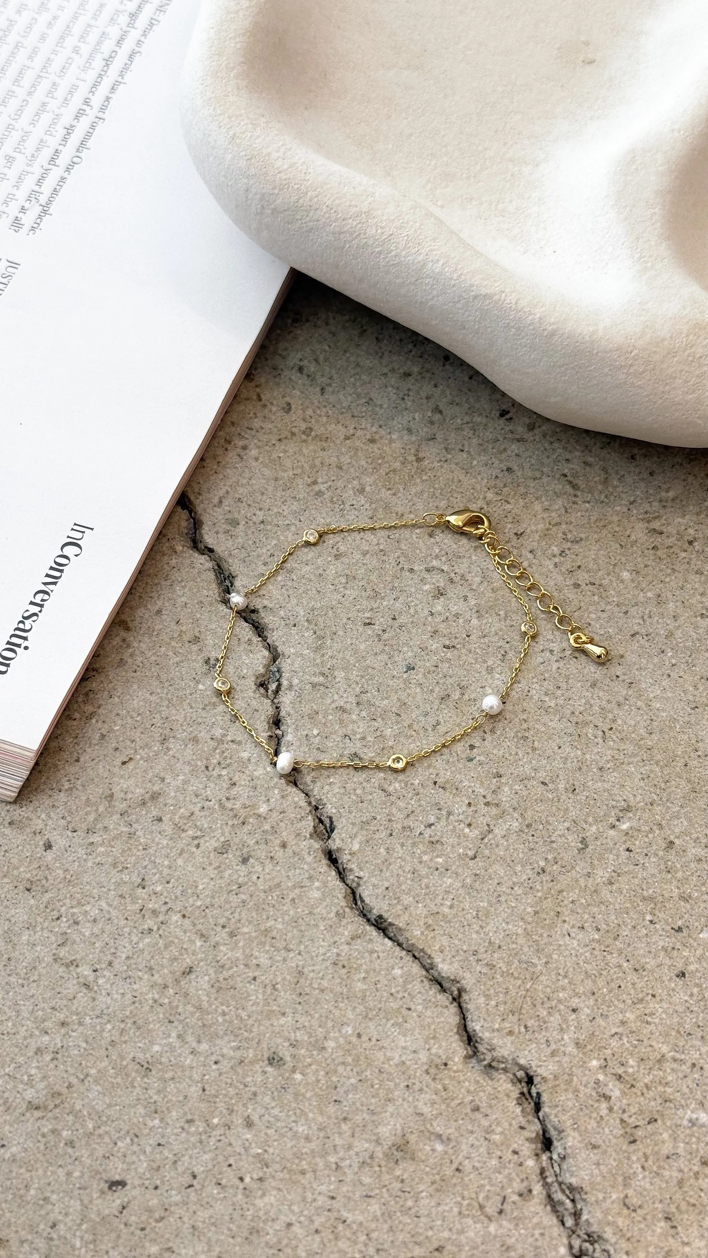 Nina Bracelet - Gold / Pearl sold by Billy J product image thumbnail 2