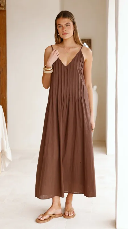 Aspen Maxi Dress - Chocolate sold by Billy J