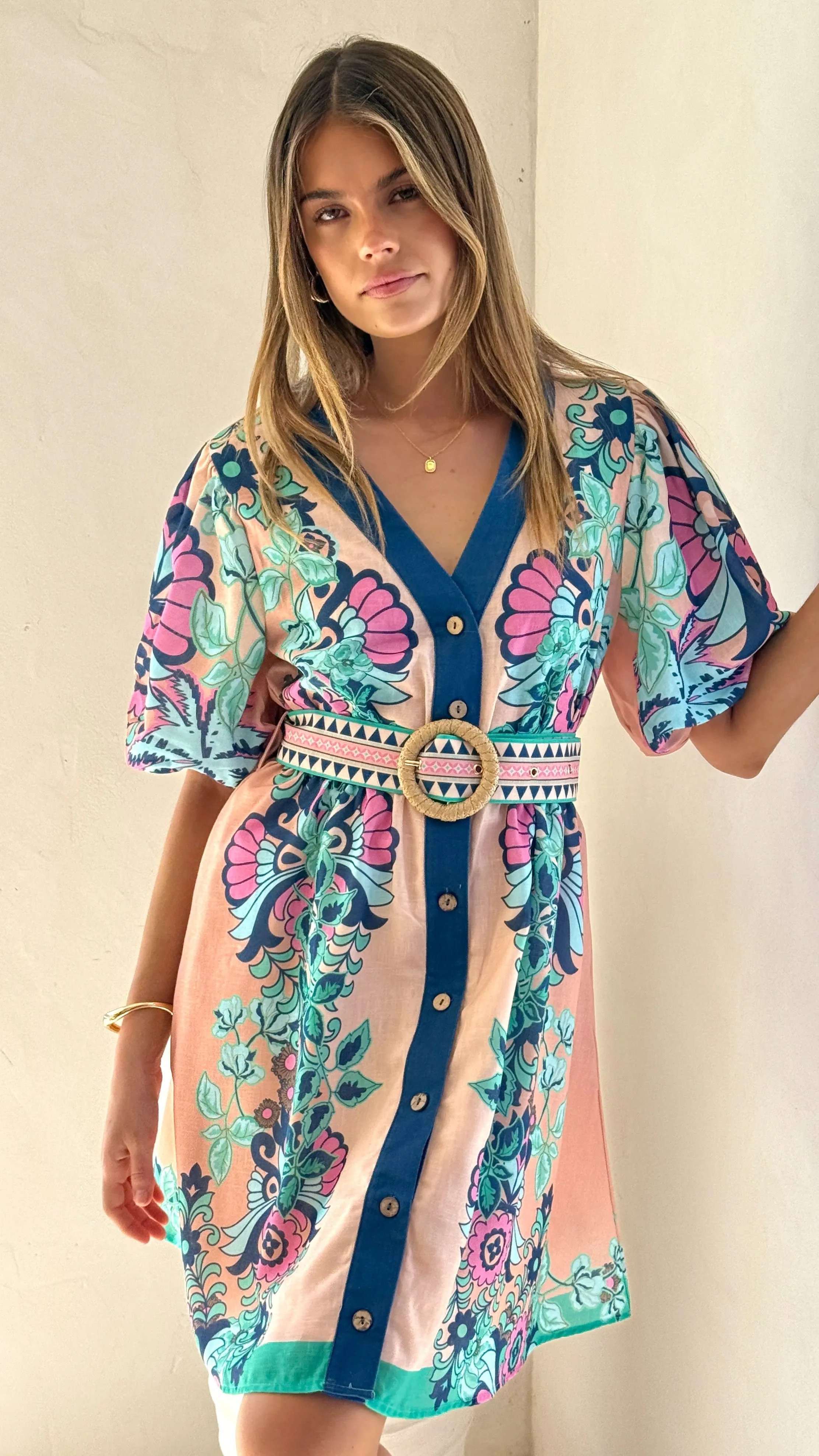 Dali Mini Dress - Island Bloom Pink sold by Billy J product image thumbnail 4