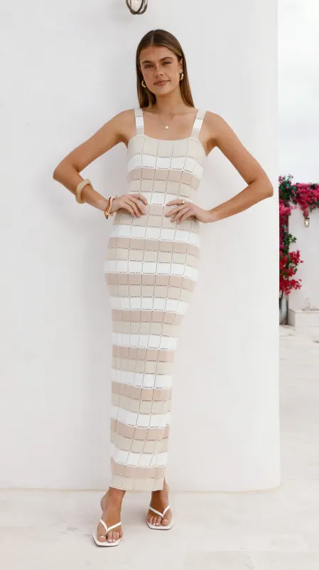 Mikayla Maxi Dress - Beige sold by Billy J