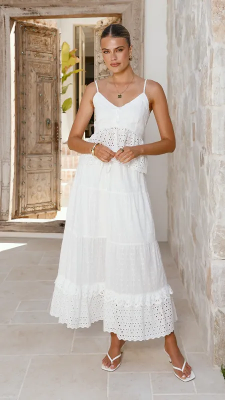 Majella Maxi Skirt - White sold by Billy J