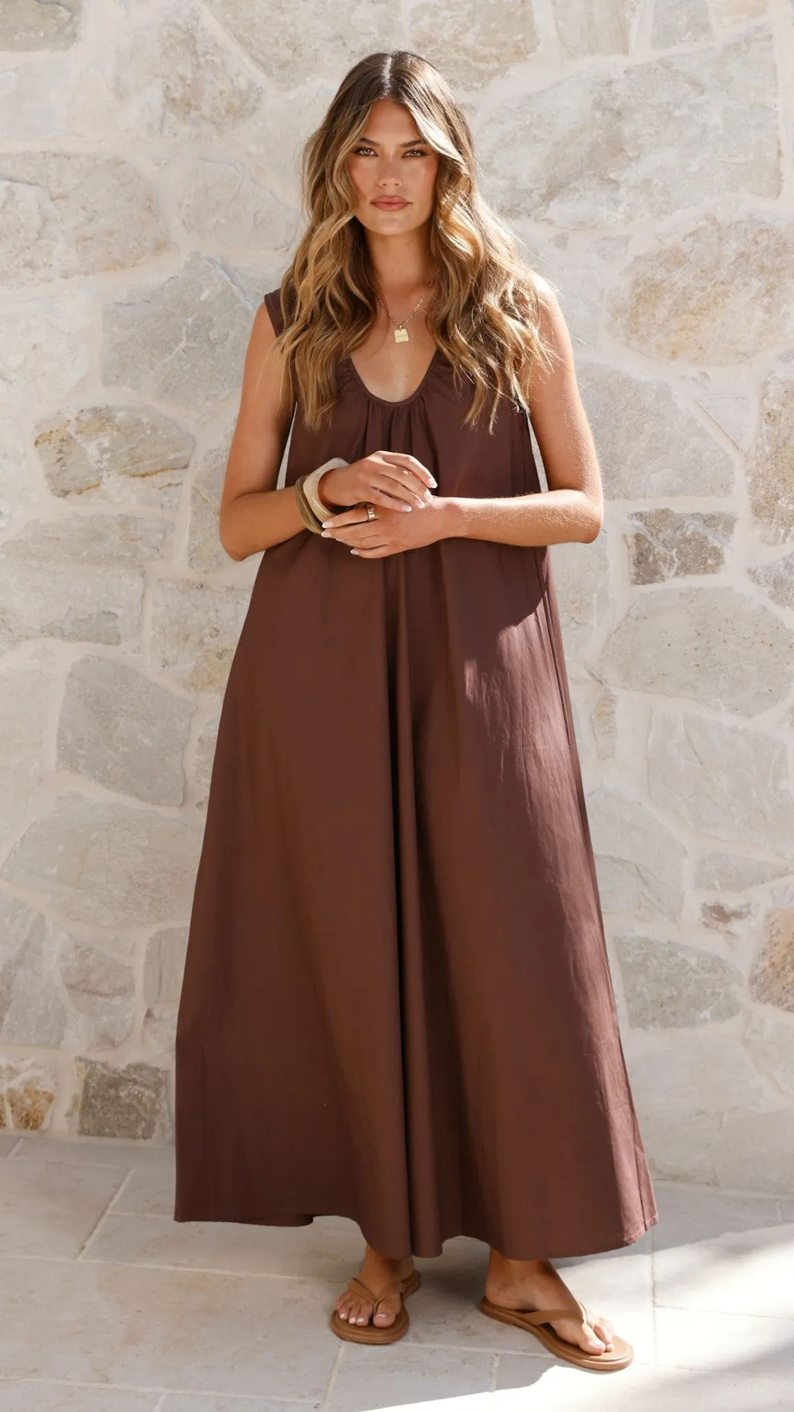 Scout Maxi Dress - Chocolate sold by Billy J product image thumbnail 5