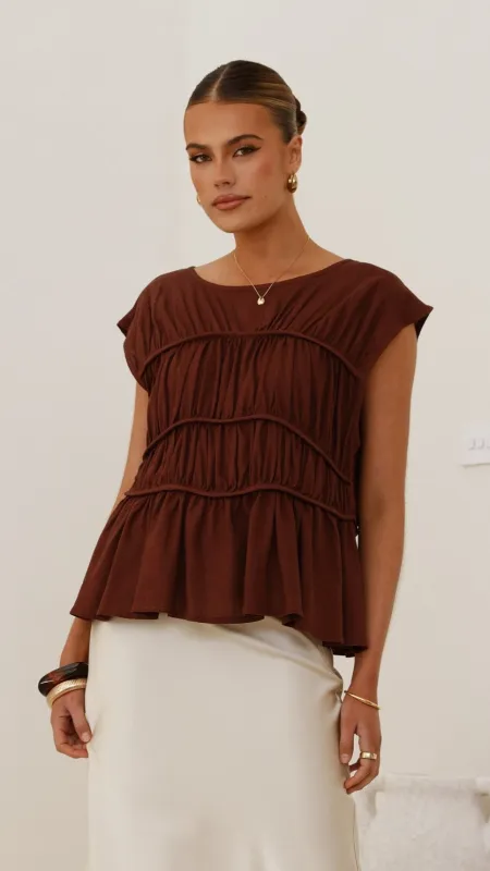 Liora Top - Chocolate sold by Billy J