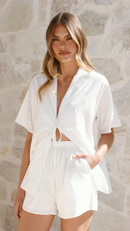 Vesper Top and Shorts Set - White sold by Billy J