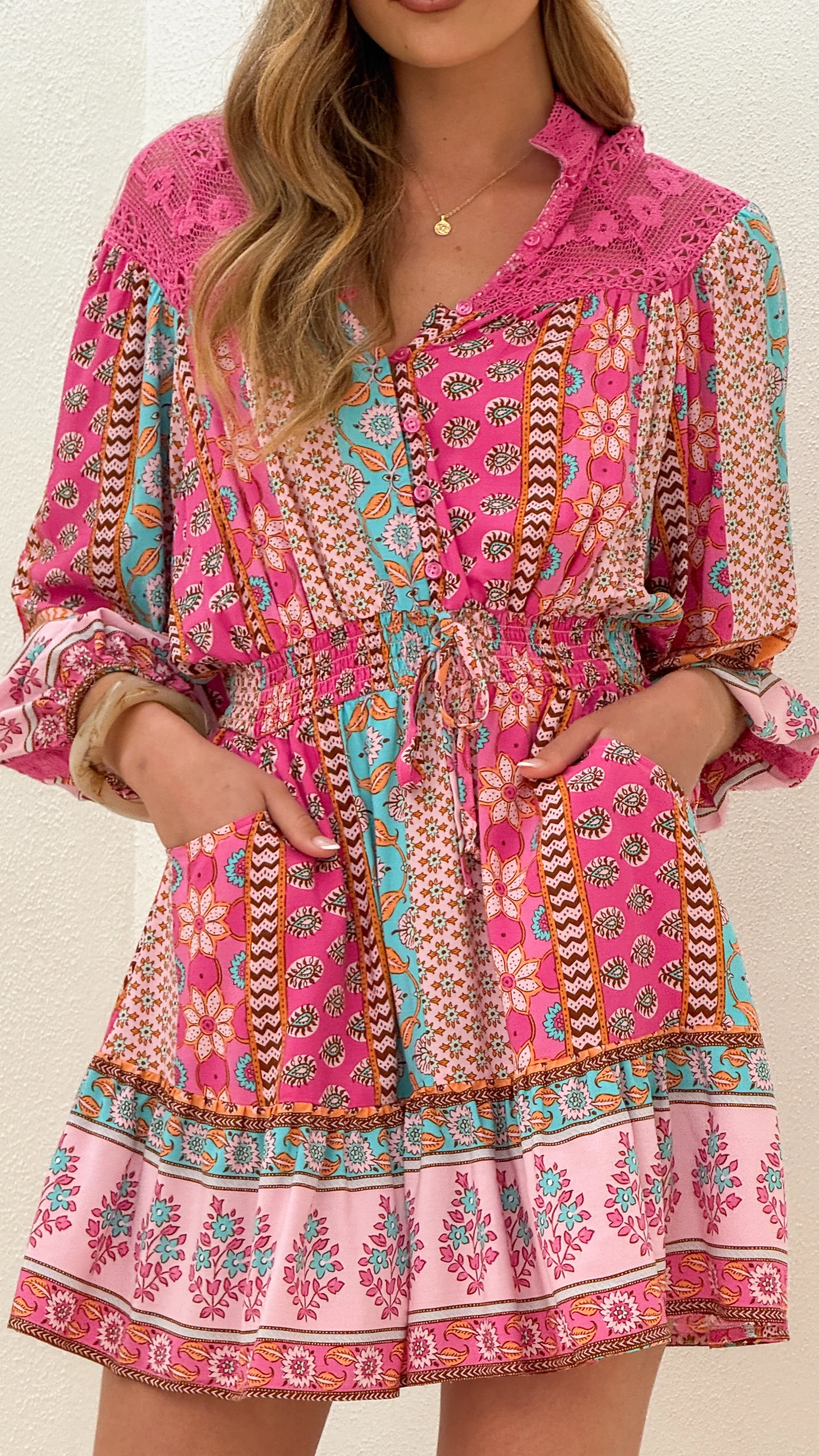 Alevya Mini Dress - Cedella Print sold by Billy J product image thumbnail 4