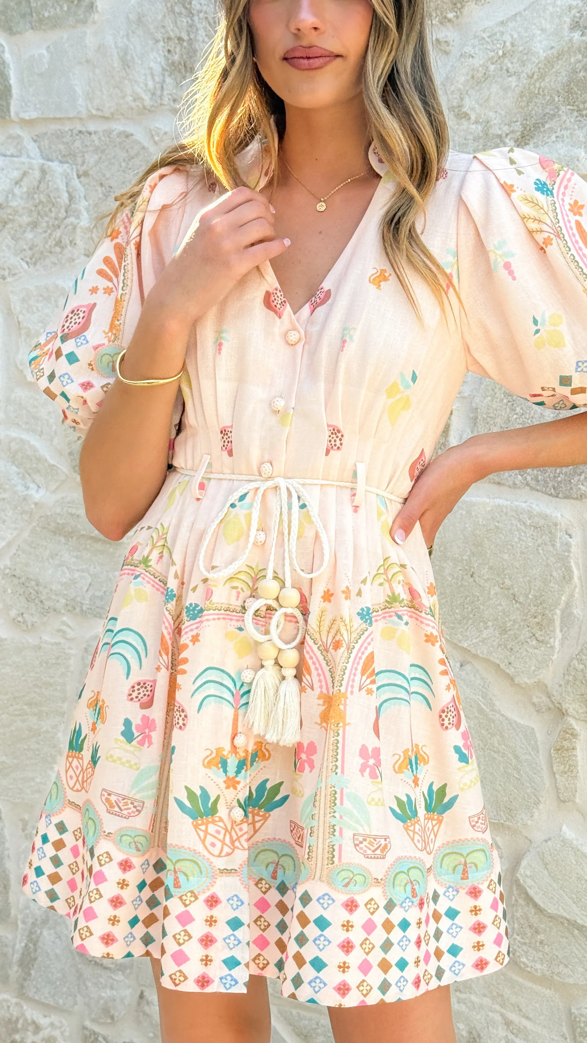 Misty Mini Dress - Acacia Palm sold by Billy J product image thumbnail 4