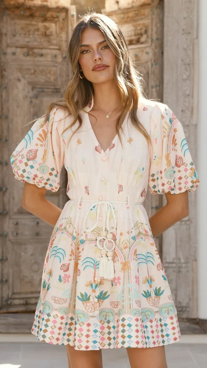 Misty Mini Dress - Acacia Palm sold by Billy J