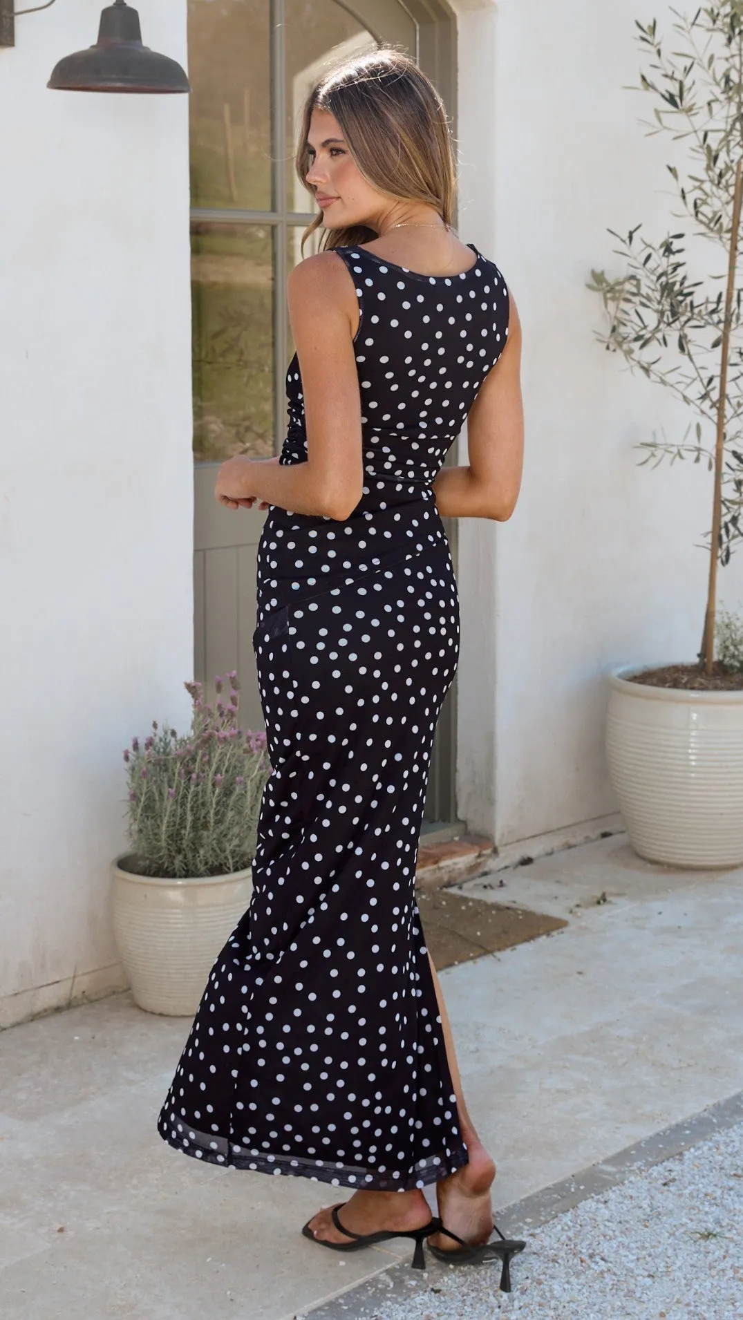 Janika Maxi Skirt - Black/White Polka Dot sold by Billy J product image thumbnail 2