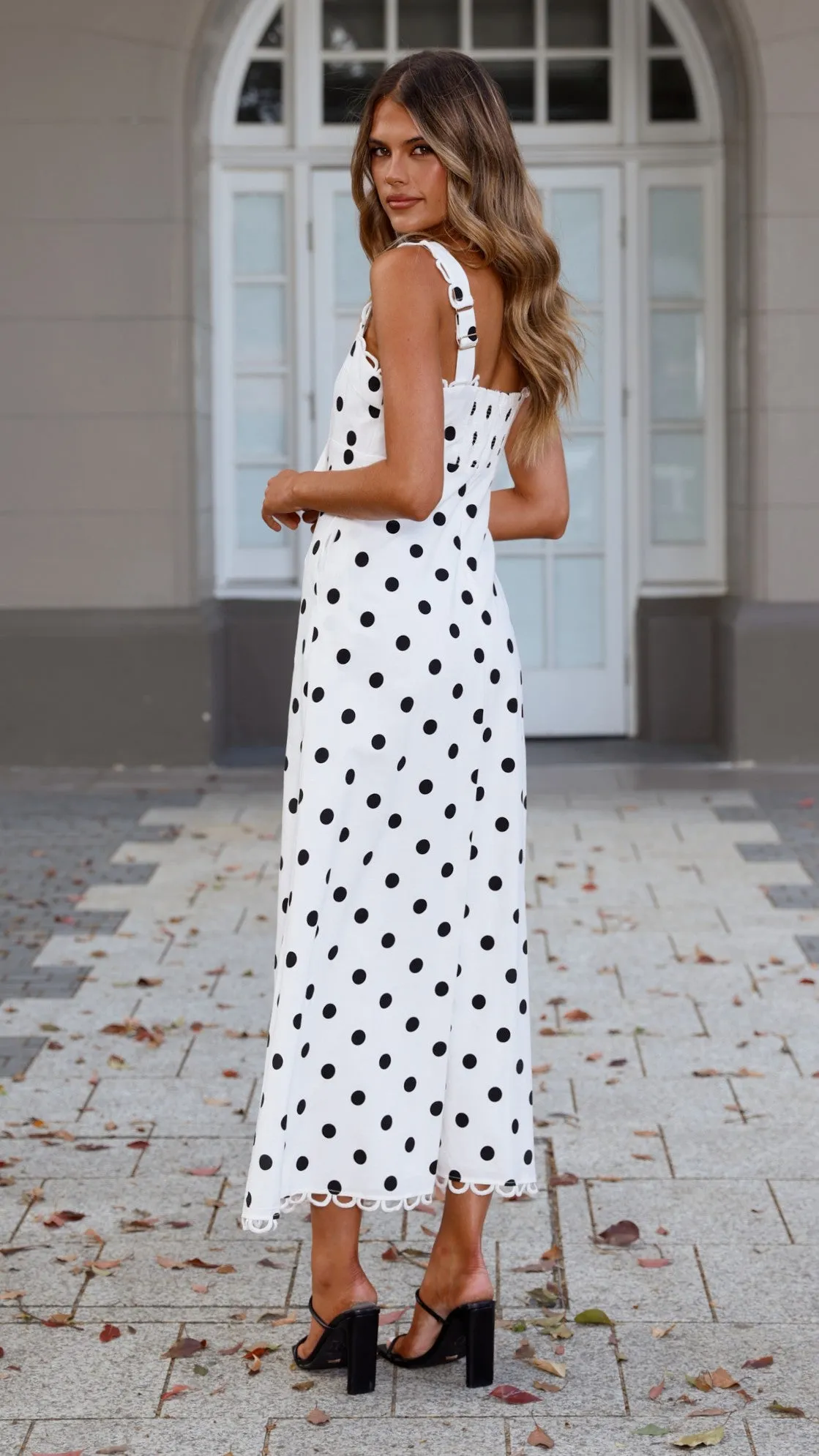 Milani Maxi Dress - White Polka sold by Billy J product image thumbnail 2