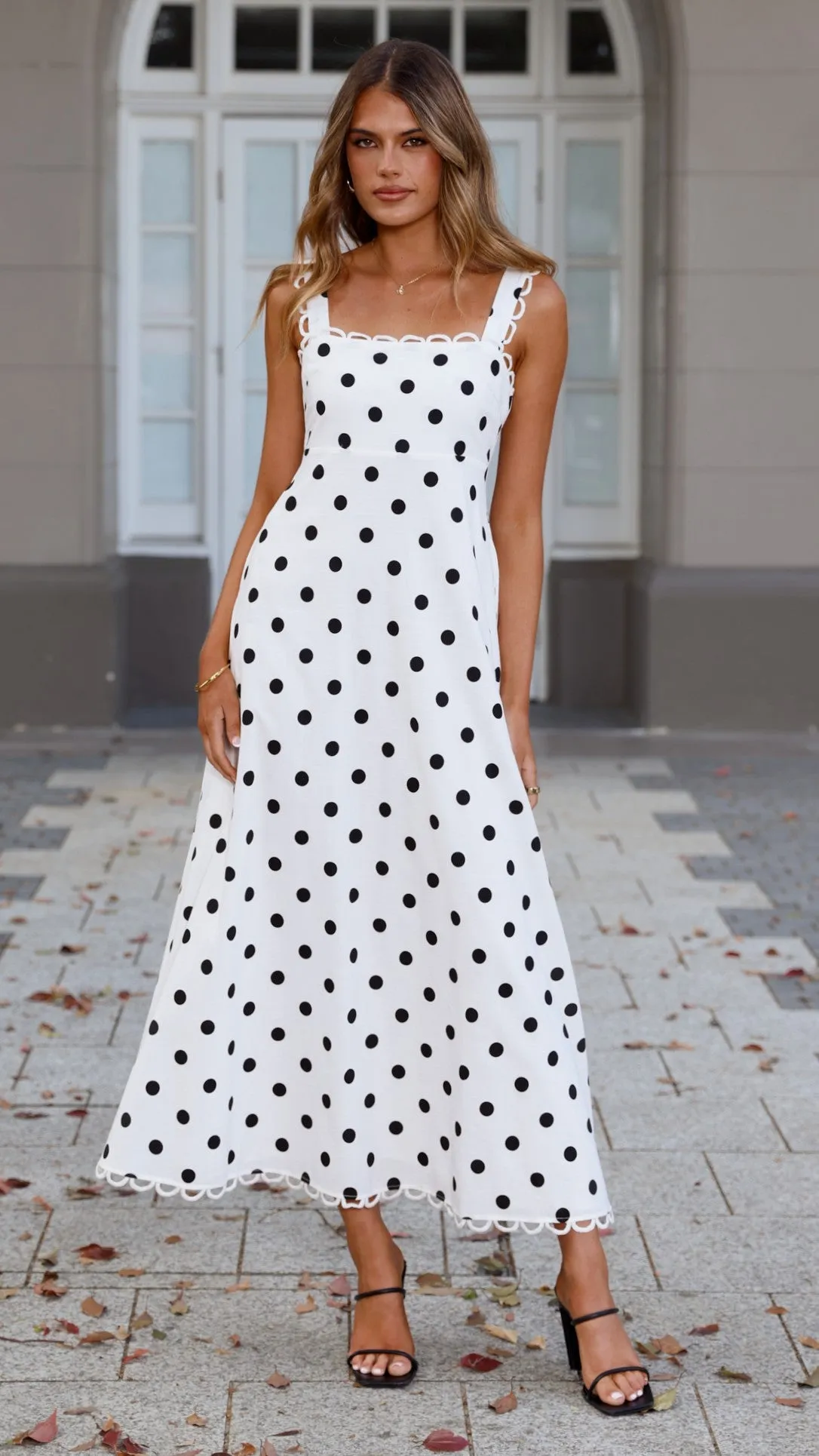 Milani Maxi Dress - White Polka sold by Billy J product image thumbnail 5
