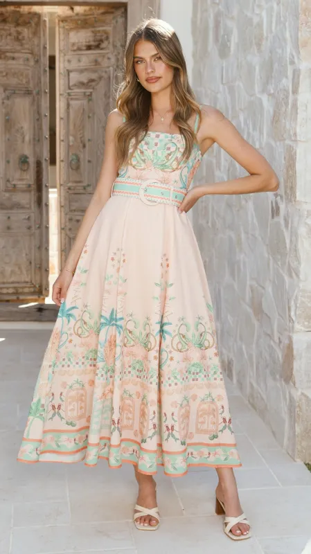 Nellie Midi Dress - Aurora Print sold by Billy J