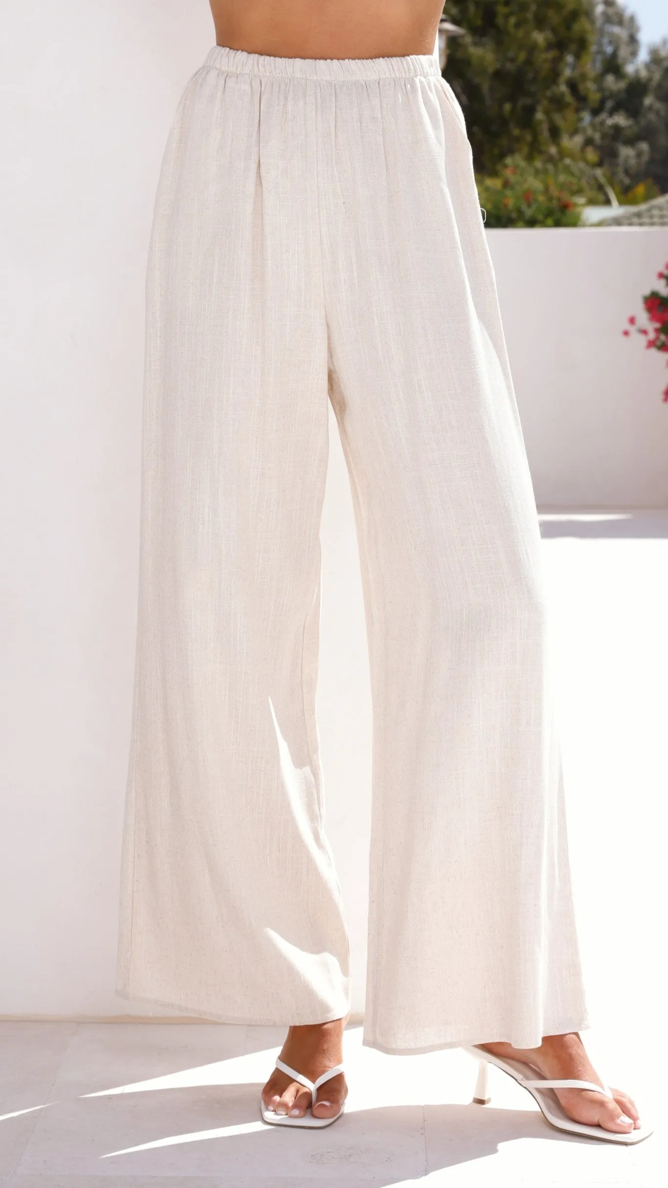Talia Strapless Top and Pants Set - Oatmeal sold by Billy J product image thumbnail 3