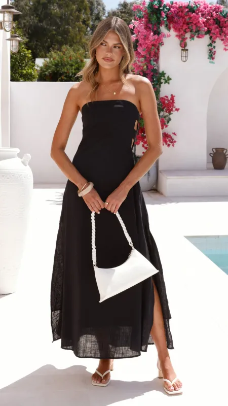 Ramona Strapless Maxi Dress - Black sold by Billy J