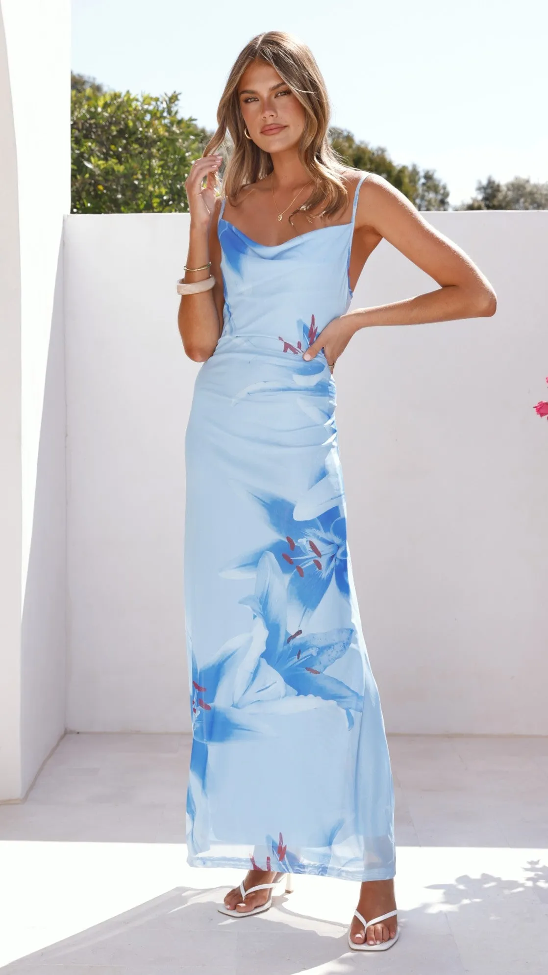 Nina Maxi Dress - Blue Paradise sold by Billy J product image thumbnail 3