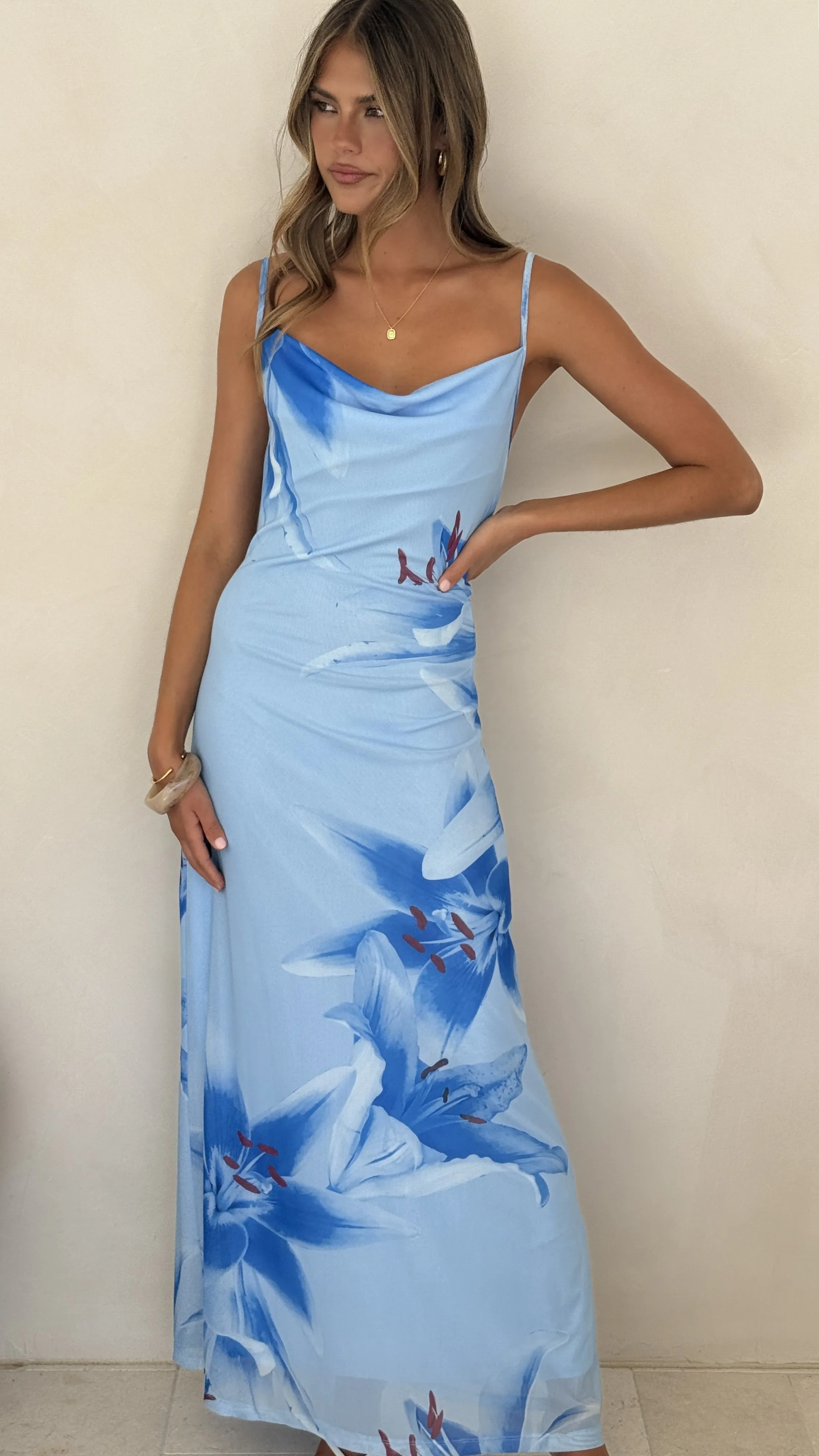 Nina Maxi Dress - Blue Paradise sold by Billy J product image thumbnail 4