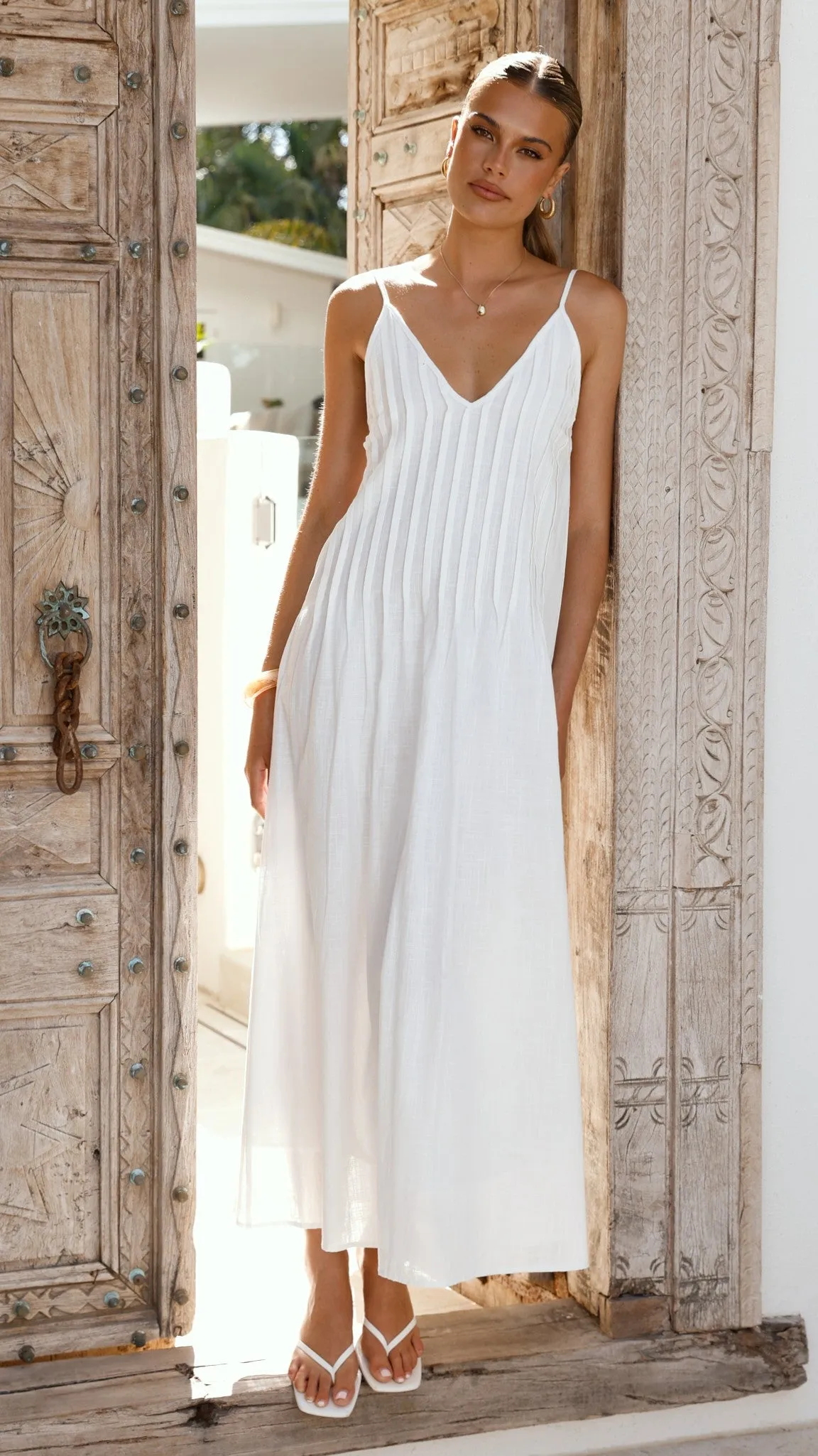 Aspen Maxi Dress - White sold by Billy J