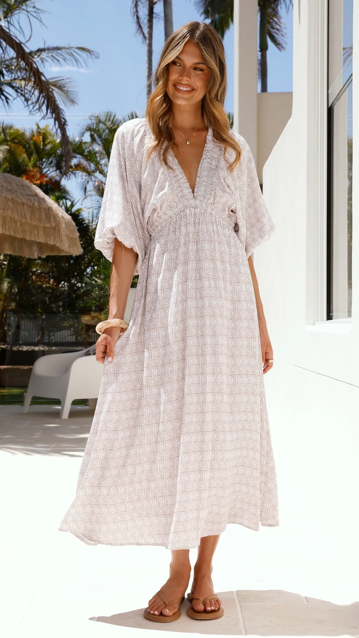 Camille Midi Dress - Atlas Print sold by Billy J