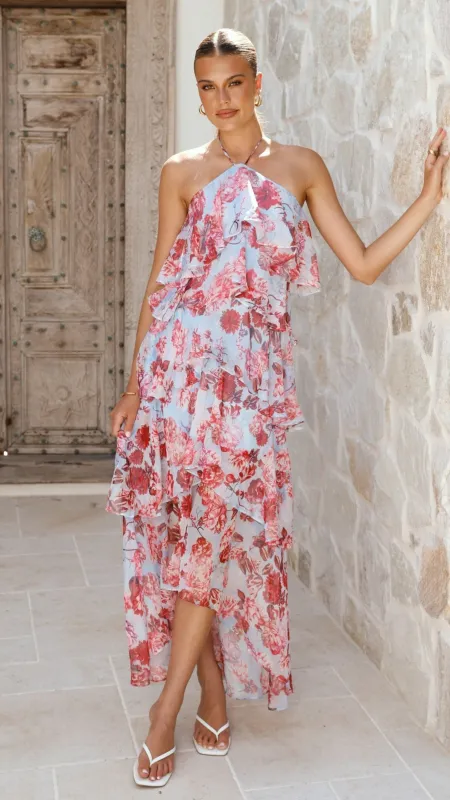 Soho Maxi Dress - Pink Floral sold by Billy J