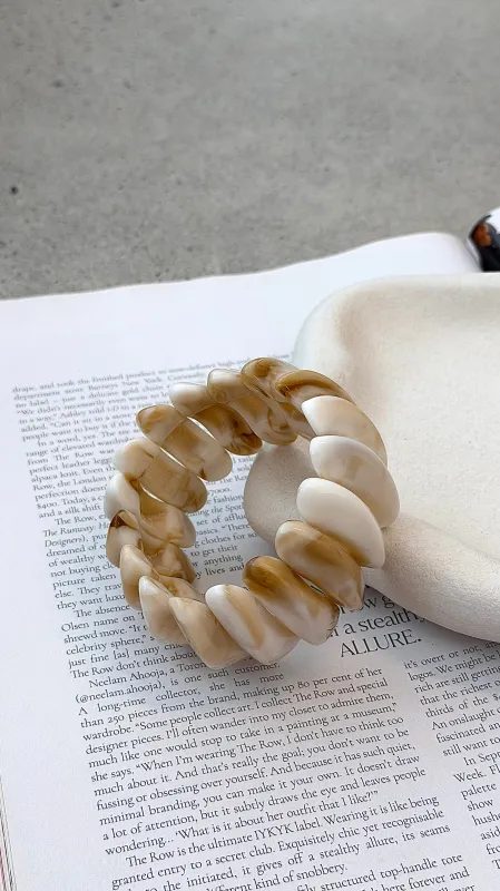 Destiny Stretch Bracelet - Cream Marble sold by Billy J